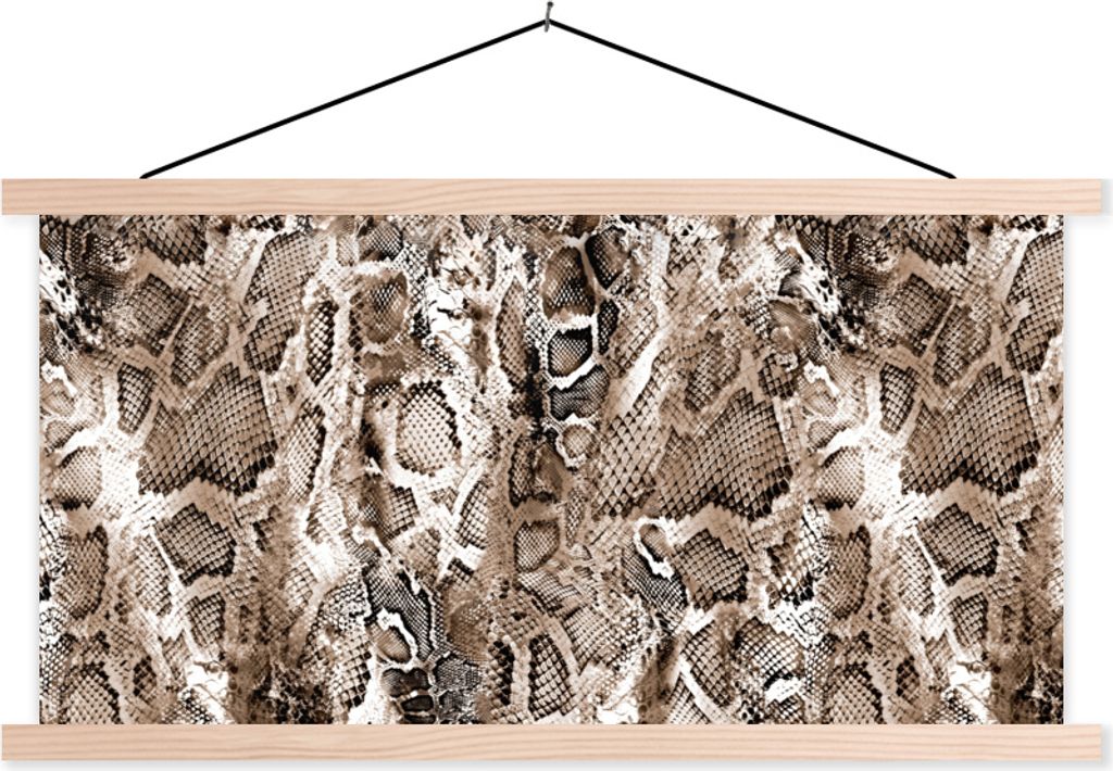 MuchoWow® Textilposter Tiermuster - Braun - Schuppen 60x30 Produktbild 