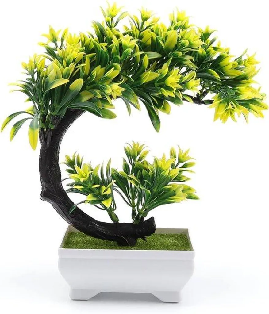 Petit bonsaï artificiel Zen pour salon et bureau - Déco verte 25cm