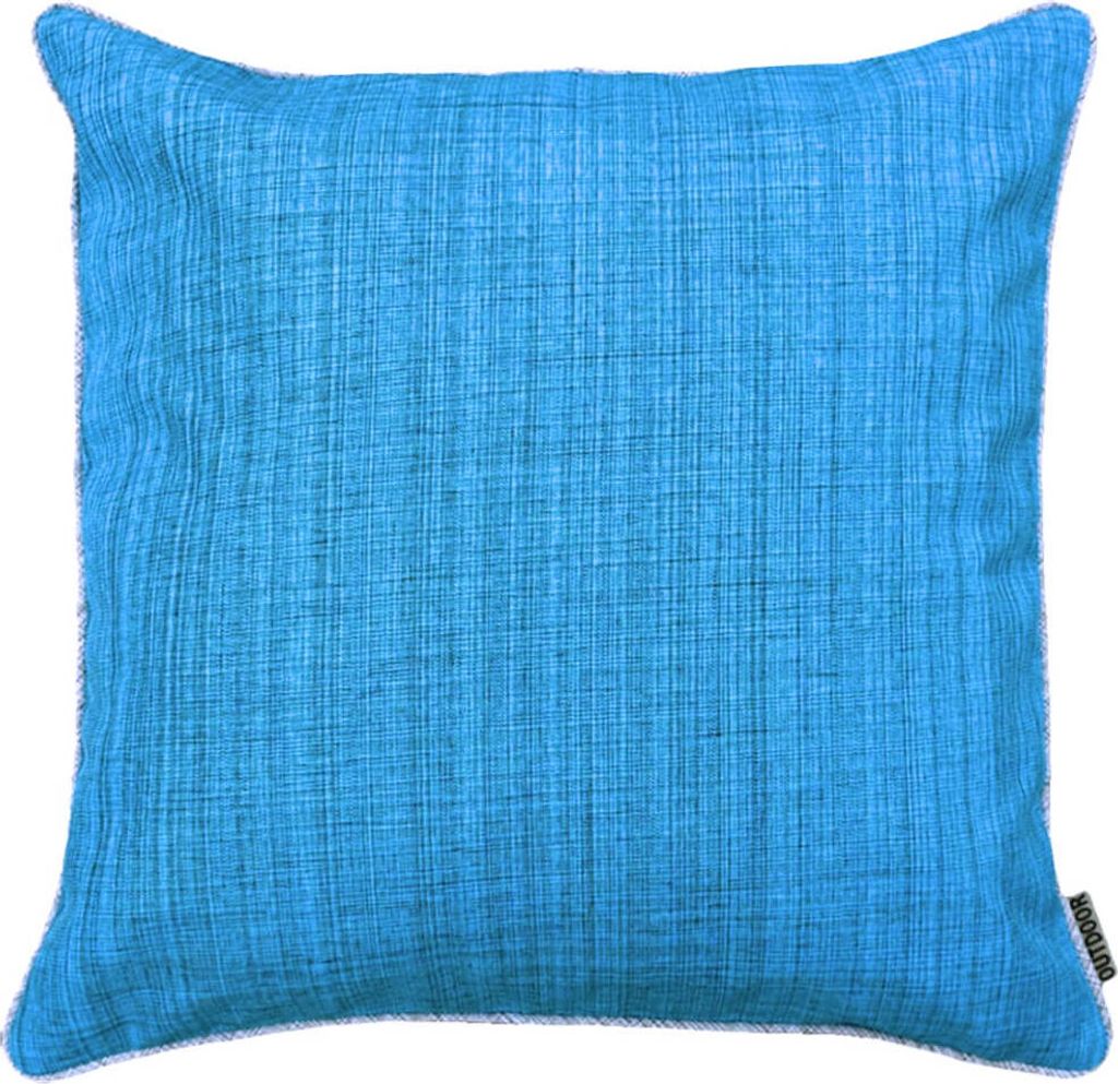 Kissen-Bezug Outdoor einfarbig türkis blau wetterfest 40x40 Produktbild 
