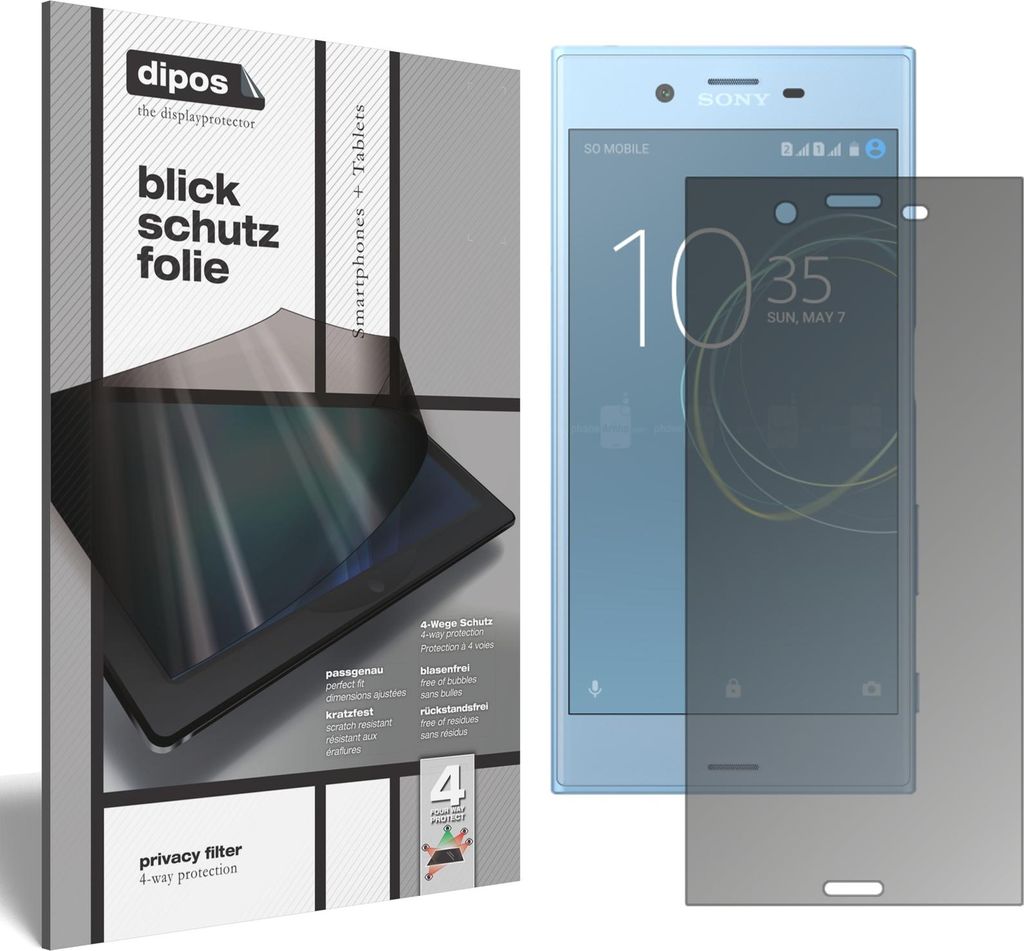 NBR dipos Blickschutzfolie Sony Xperia XZs