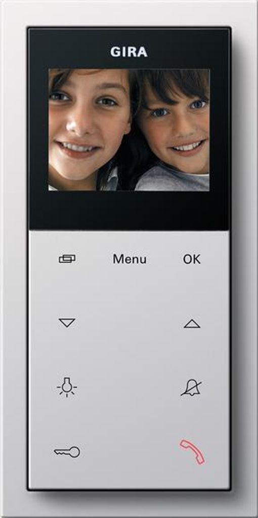 GIRA 1239112 Wohnungsstation Video AP Plus Flächenschalter Reinweiß (1239112)