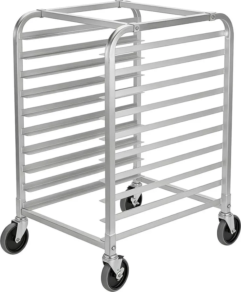 Chariot à plaques de cuisson en aluminium Rose Option13 avec roulettes