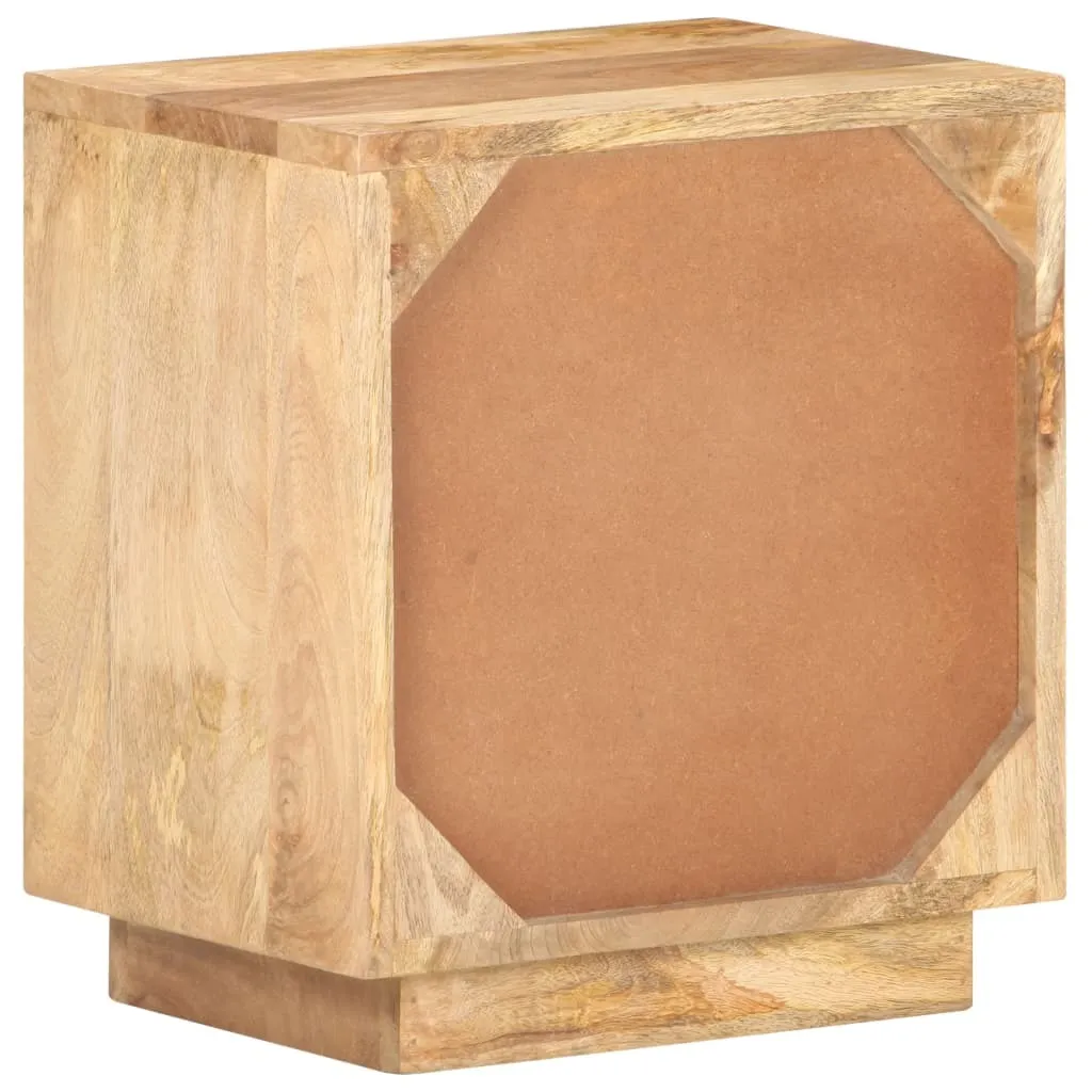 Table de nuit artisanale bois de manguier massif 40x30x45 cm durable
