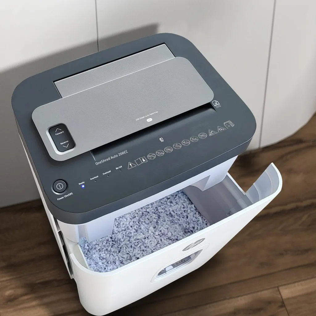 Destructeur de documents pour bureau HP OneShred Auto 28L - 14