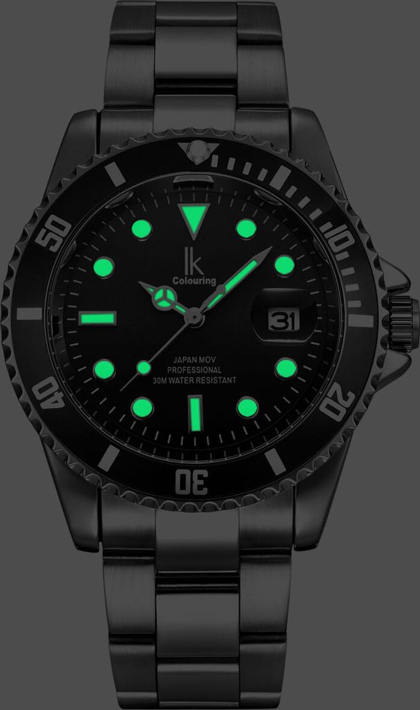 Alienwork Herren Damen Armbanduhr Quarz silber mit Produktbild 