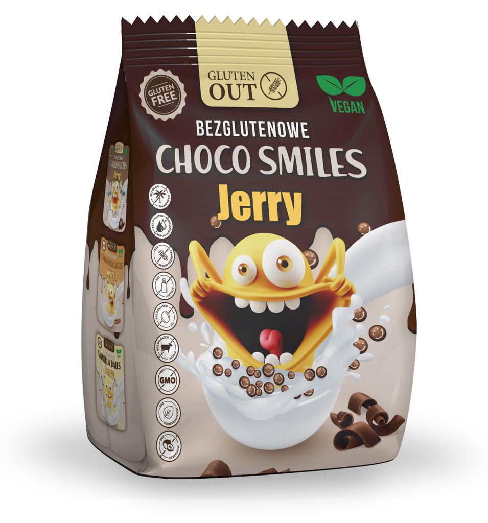KNUSPRIGE CEREALIE-FLAKES MIT Kakao, "SMILES", GLUTENFREI, Produktbild 