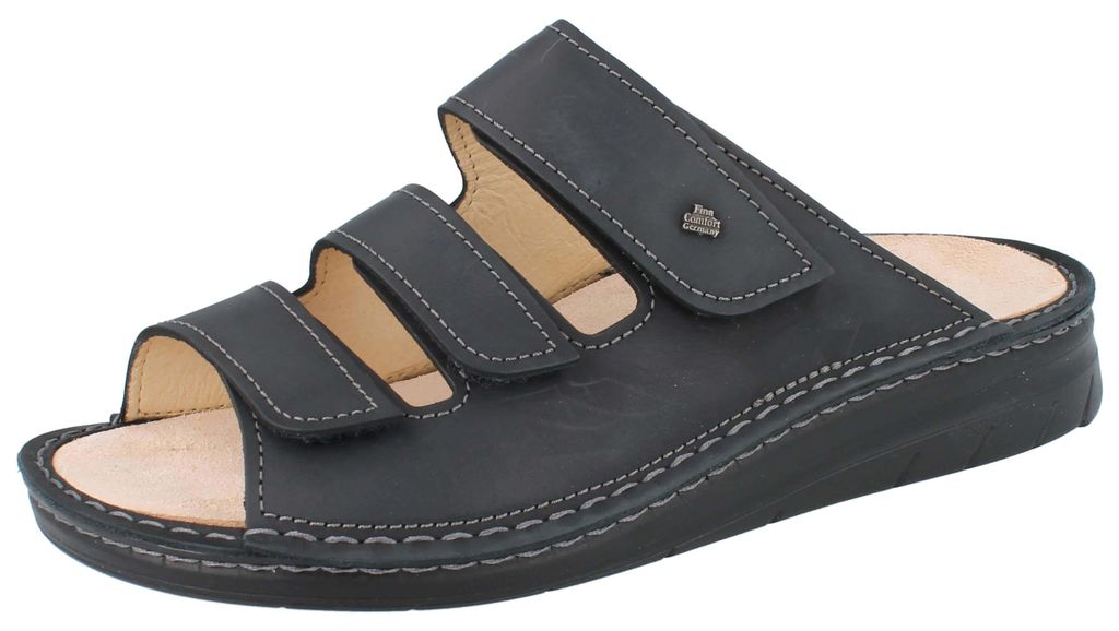 Mulo da uomo Finn Comfort Mataro, in pelle, blu scuro, Immagine del prodotto 