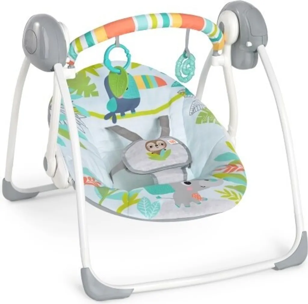 Ingenuity Compact Portable Swing Chaise à bascule animaux colorés