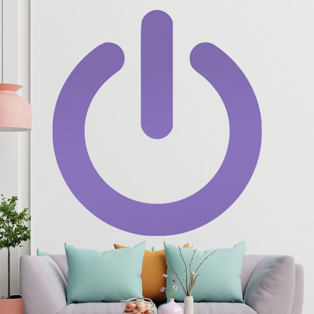 KIWISTAR On Off Button - Knopf Ein Aus Schalter Wandtattoo in 6 Größen - Wandaufkleber Wall Sticker - Dekoration, Küche, Wohnzimmer, Schlafzimme...