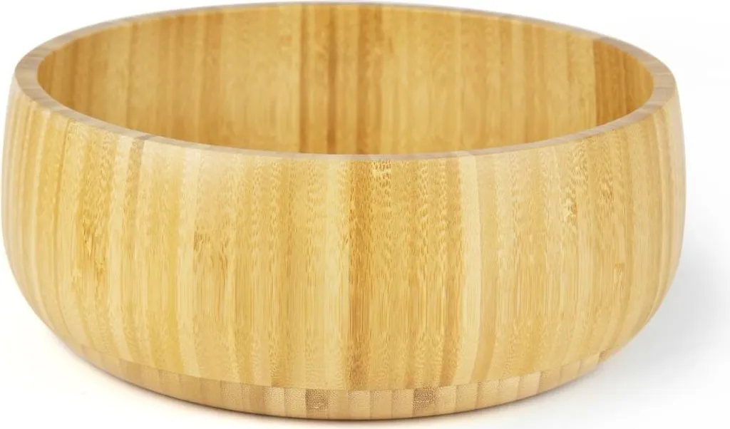 Grand Saladier en Bambou Beige Excelsa Eco Living 25 cm de Diamètre