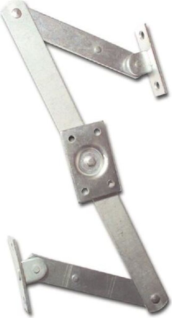 Oberlicht Z-Schere, Angriffarm 150 mm, Mittelstück 350 mm, Stahl verzinkt | Fensterschere