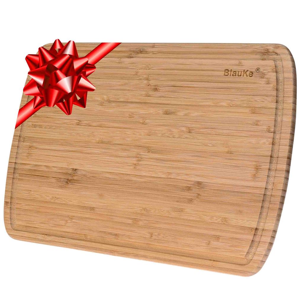 Bamboe Snijplank met Groef voor Vloeistoffen (45 x 31cm) – Productafbeelding 