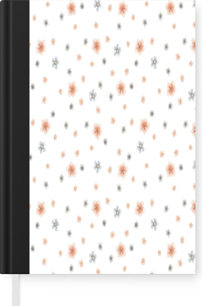 MuchoWow Notizbuch Tagebuch Haushaltsbuch Notebook A5 Sakura - Vintage - Muster - Notizblock - Notizheft - Notebook - Schreibblock - Papier