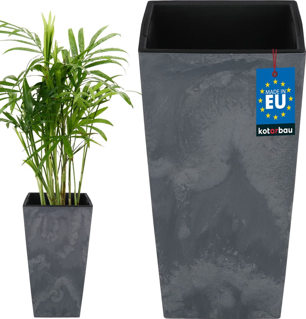 KOTARBAU® Vaso per fiori 265x265x500mm struttura quadrata Immagine del prodotto 
