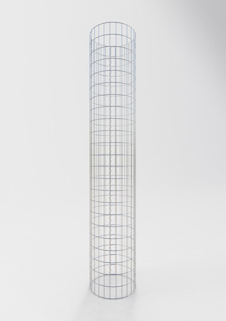 Gabionensäule rund 42 cm Durchmesser, 230 cm Höhe, Maschenweite 5 cm x 10 cm