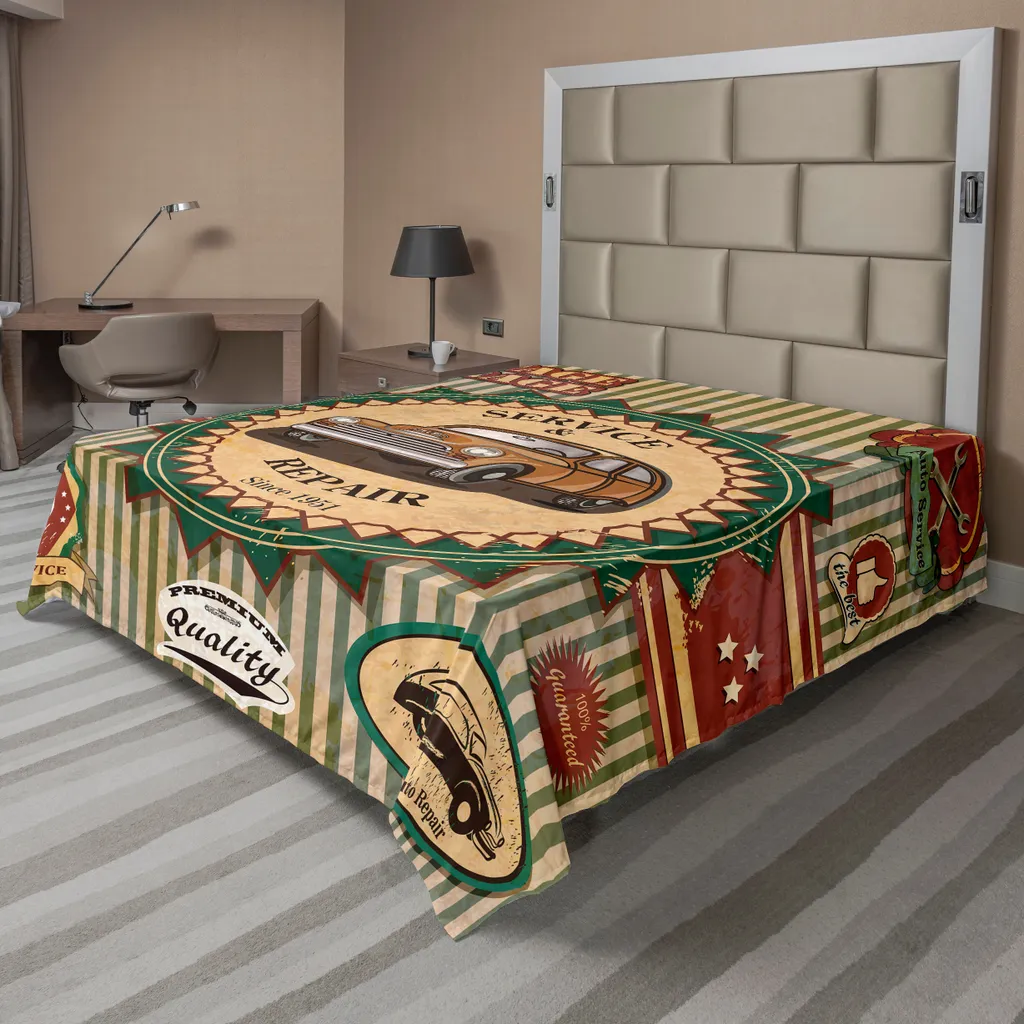 Bed Decor Vintage: Lenzuolo Pop Art ABAKUHAUS Anni '60 Crema