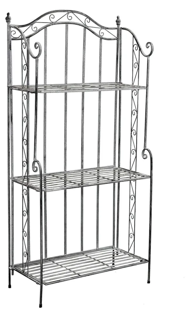 Étagère Daria à 3 tablettes en acier résistant finition gris anthracite