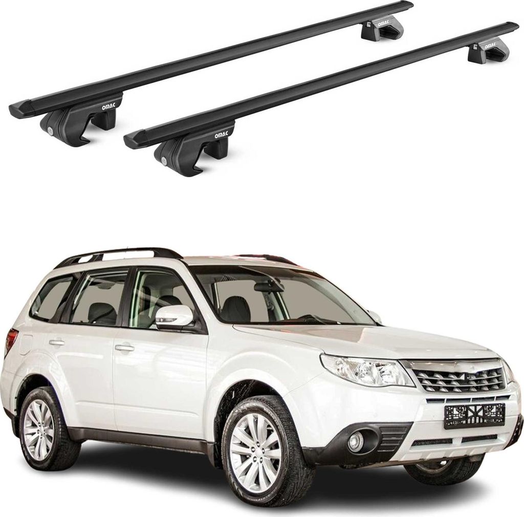 Dachträger für Subaru Forester mk3 2008-2013 5 tür 90kg Alu Schwarz 2x ABE