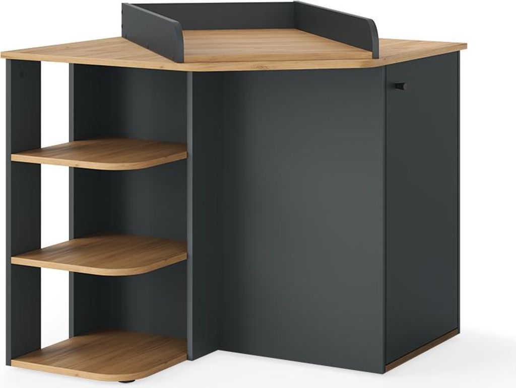 Wickelkommode Vicco Kristian Anthrazit/Artisan 85 x 77.3 cm mit Wickelaufsatz, Model 57890