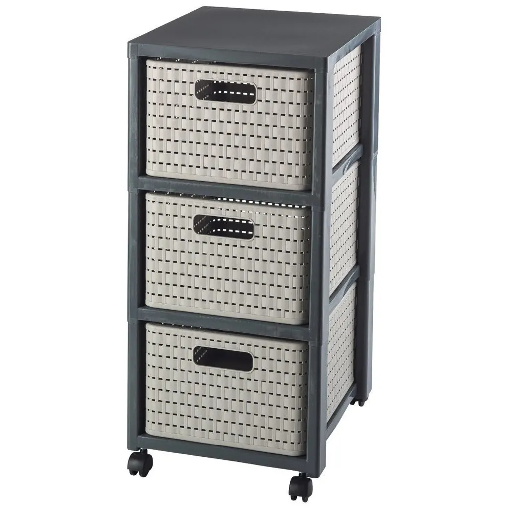 Organizzatore Rotho Country Cappuccino | Design Rattan per Bagno e Casa - 14