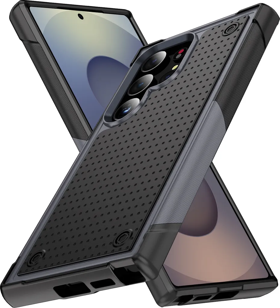 Custodia Samsung S25 Ultra Antiurto - Hybrid PC TPU Grigio Nero