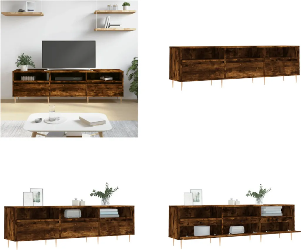 Arreda con Stile: Mobile TV vidaXL Rovere Fumé 150cm | Eleganza