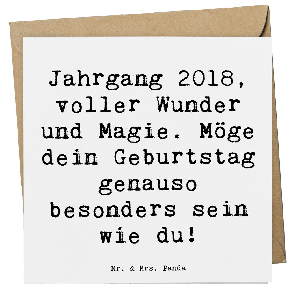 Mr. & Mrs. Panda Glückwunschkarte Spruch 2018 Geburtstag - Weiß - Geschenk, Feier, faltkarte, Grußkarte, Klappkarte, Geburtstagsgeschenk, doppel...