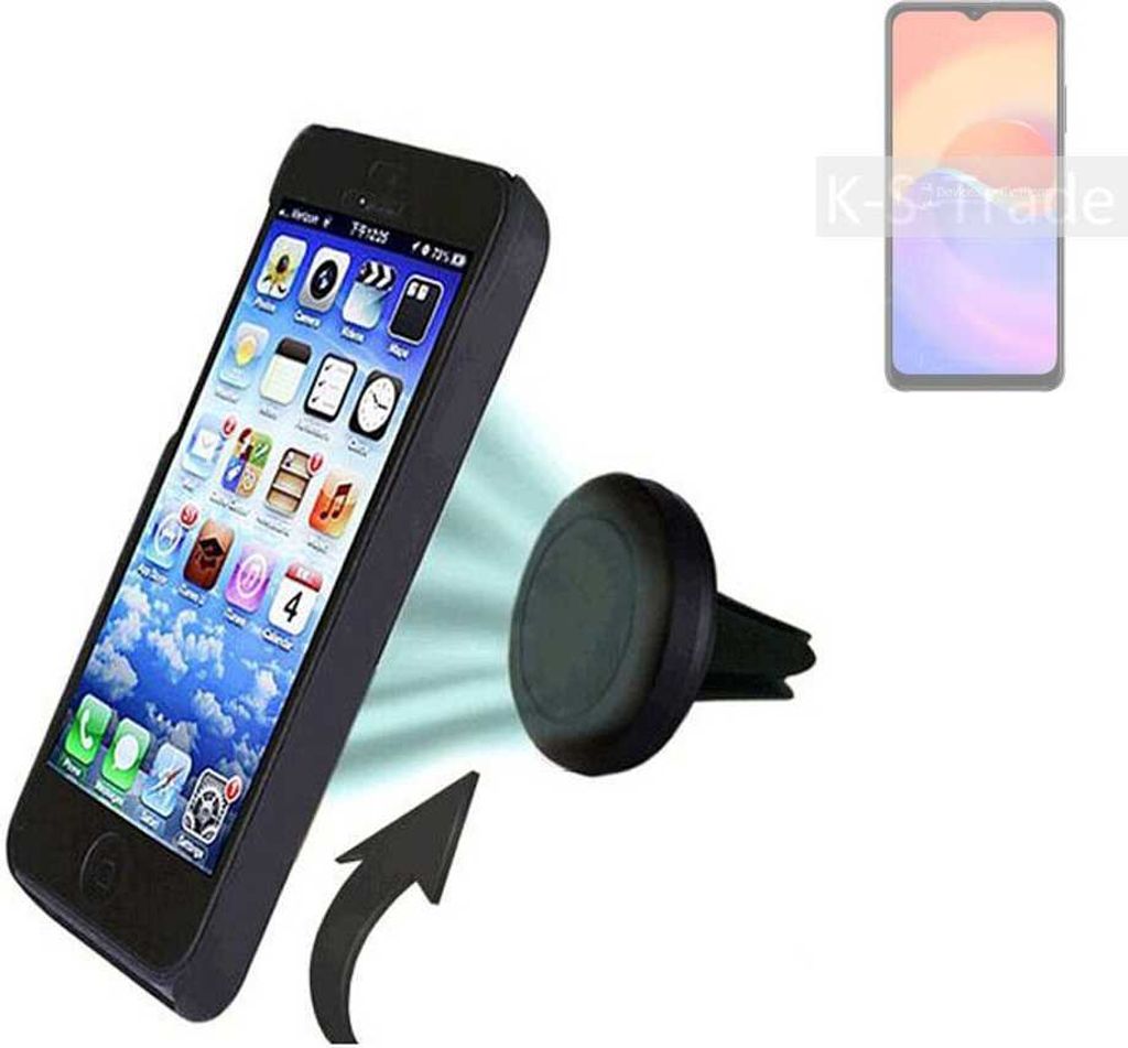 K-S-Trade Kompatibel mit ZTE Voyage 30S 5G Auto Handy Halterung KFZ Halter Lüftungsgitterhalterung Air Vent mount Smartphone Halter