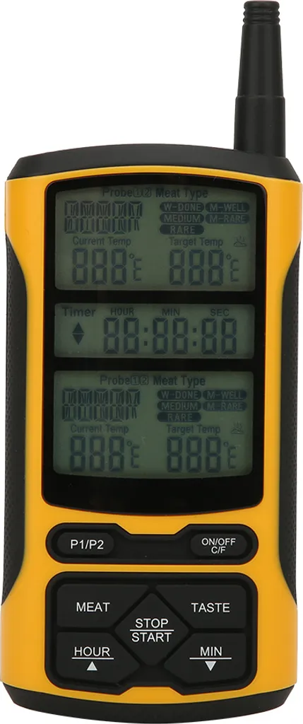 Thermomètre de cuisine sans fil avec 2 sondes pour four et barbecue gaz