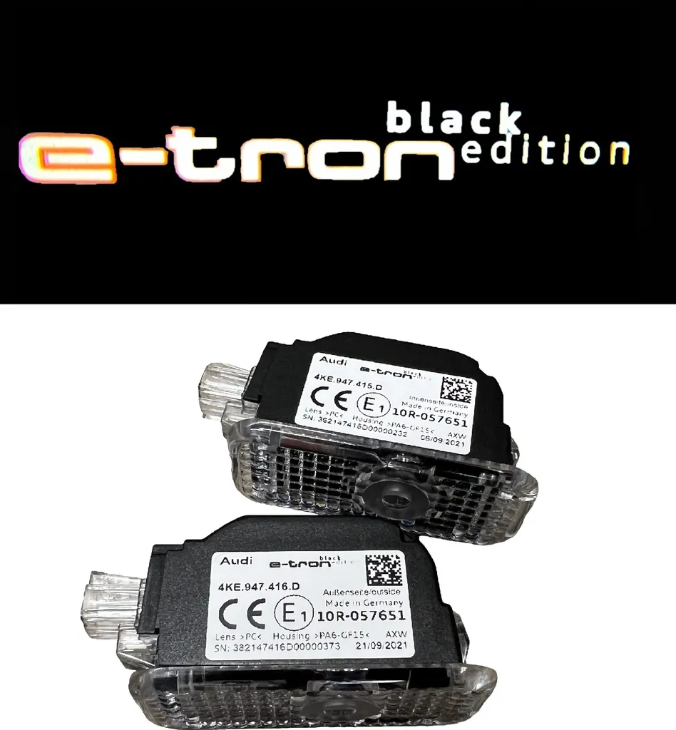 Remplacement éclairage porte Audi e-tron LED logo black edition origine