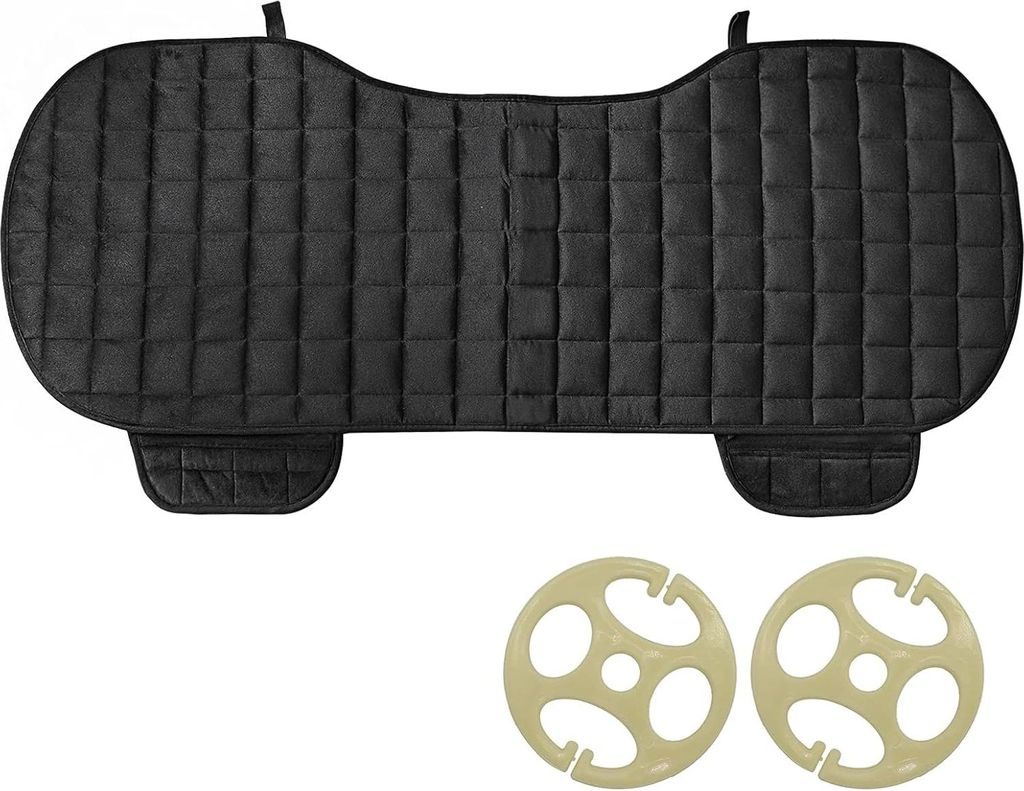 OEMASSIVE Rücksitzkissenbezüge Auto Fahrzeug Sitzschutz,Plüsch Sitzauflage mit Kleine Tasche,rutschfest & Weich Sitzbezug Kissen Pad Mat [Ohne