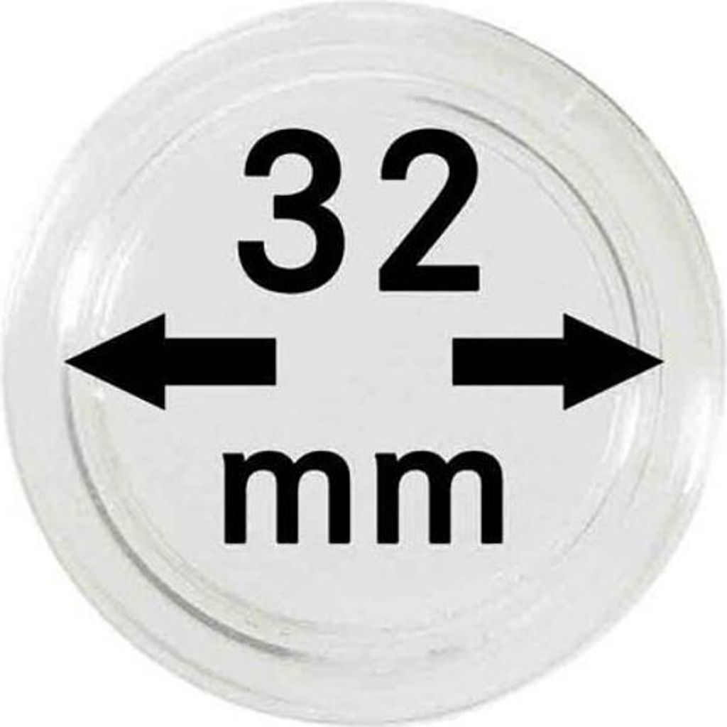 Lindner 2250032P Münzkapseln 32 mm-10er Pack