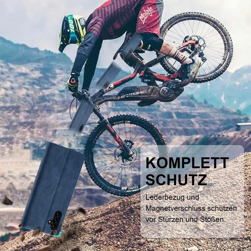 Cover Portafoglio Samsung Galaxy A34 5G Ailicici con Vetro Prottetivo - 5