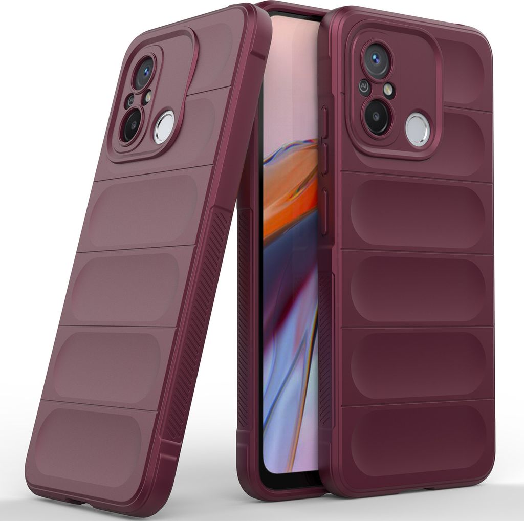 Xiaomi 12C Hülle, Weich TPU Silikon Stossfest Anti-rutsch Schutzhülle für Xiaomi 12C bordeaux