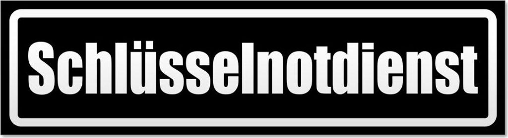 Schlüsselnotdienst invertiert Magnetschild Schild magnetisch