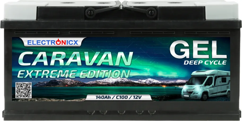 Batterie Gel 140Ah 12V Electronicx Caravan EXTREME Edition pour Camping-car