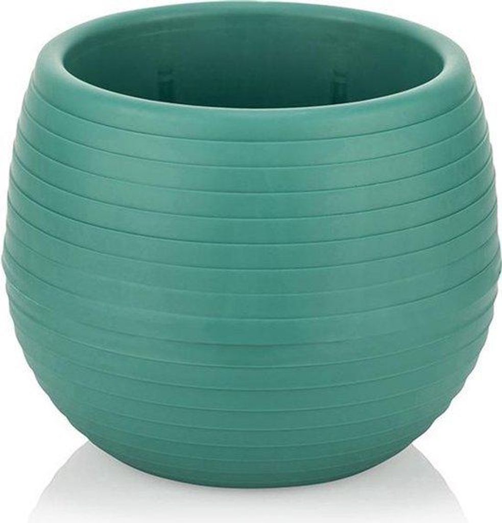 6 Stück runde grüne Cactus-Blumentöpfe 10 cm mit Drainage, UV-beständige Stekpotte