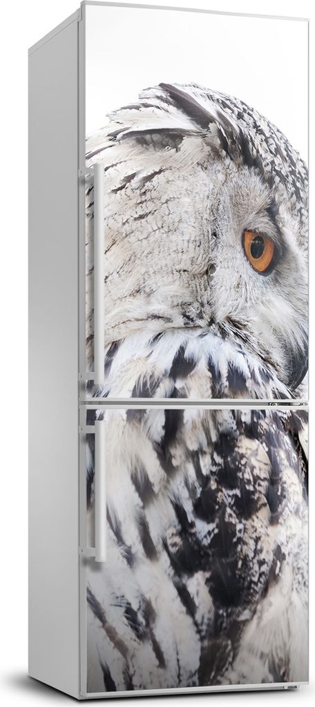 Tulup Kühlschrankdekoration - 70x190 cm - Aufkleber auf dem Kühlschrank - weiße Eule