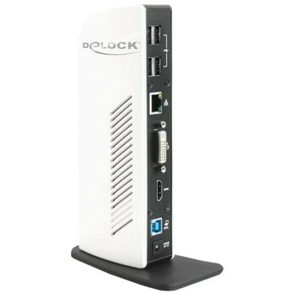 DELOCK Réplicateur de ports USB 3.0 vers HDMI DVI RJ45 Audio 62460