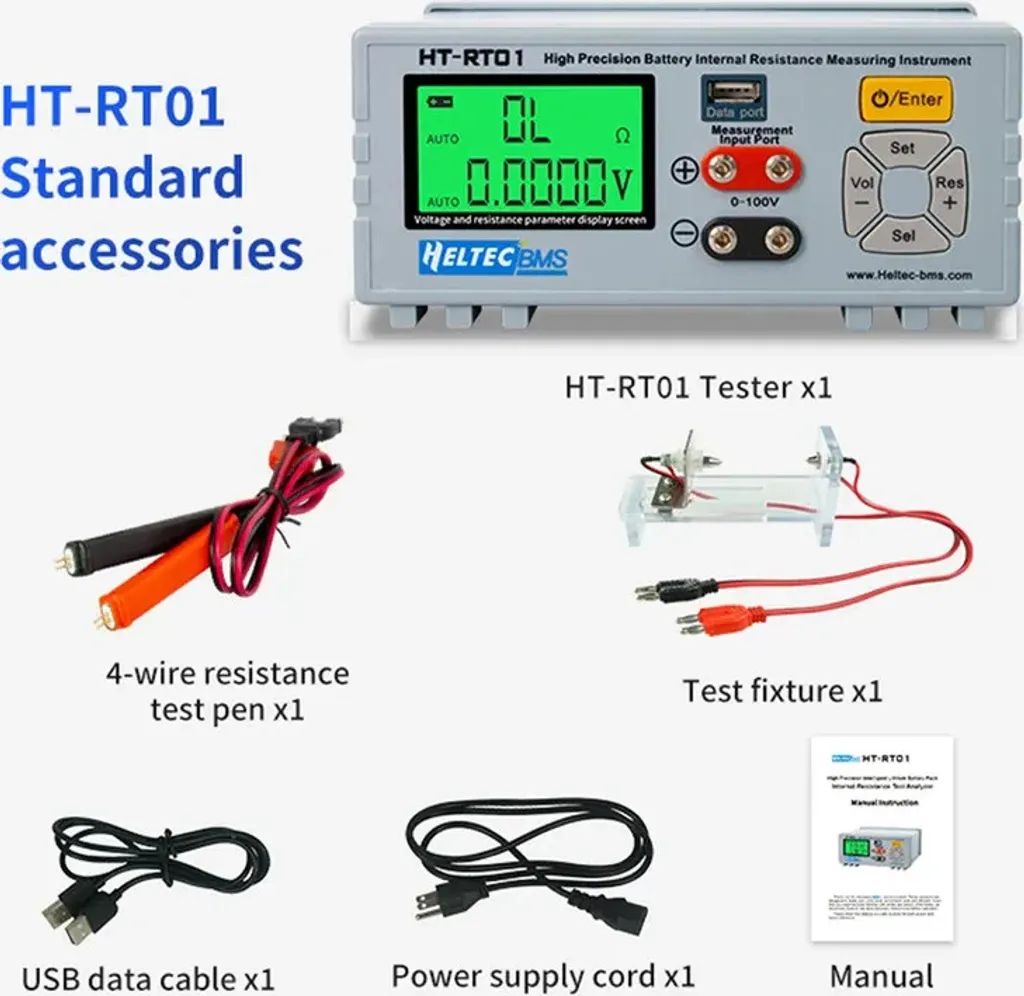 Testeur de batterie HT-RT01 haute précision pour résistance interne 18650