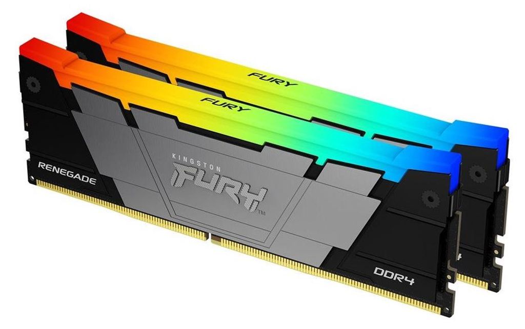 Kingston FURY Renegade RGB - DDR4 - Kit - 16 GB: 2 x 8 GB - DIMM 288-PIN - 4000 MHz / PC4-32000 - CL19 - 1.2 V - ungepuffert - non-ECC - Schwarz