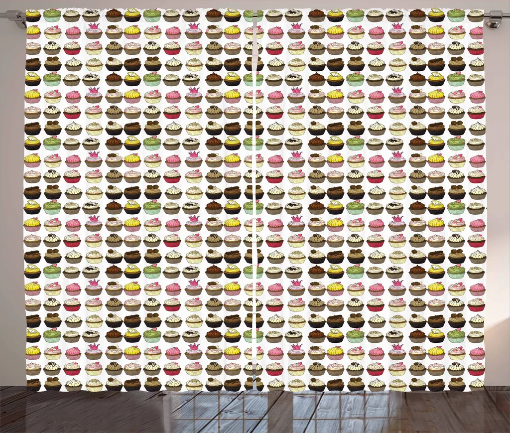 ABAKUHAUS Tenda Cupcake 280x175 cm Rustica per Soggiorno e Cucina