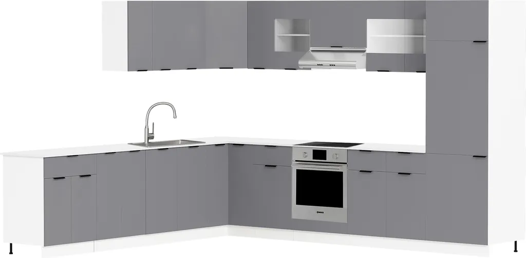 Mobili da cucina Arredamento e forno Fasola Bianco / Antracite A. 82 x L. 60 x P. 46 cm - 3