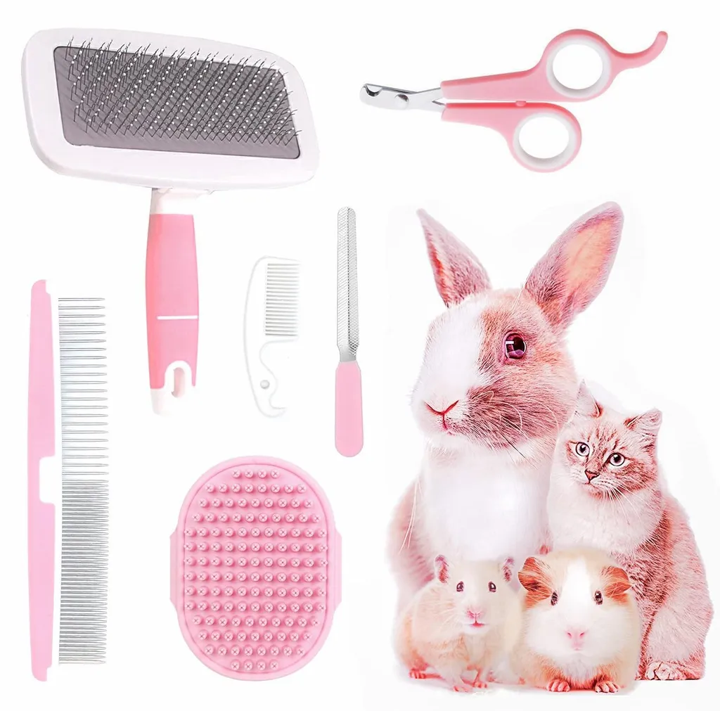 Kit pour brosser et laver les lapins ou chats, accessoires de soin