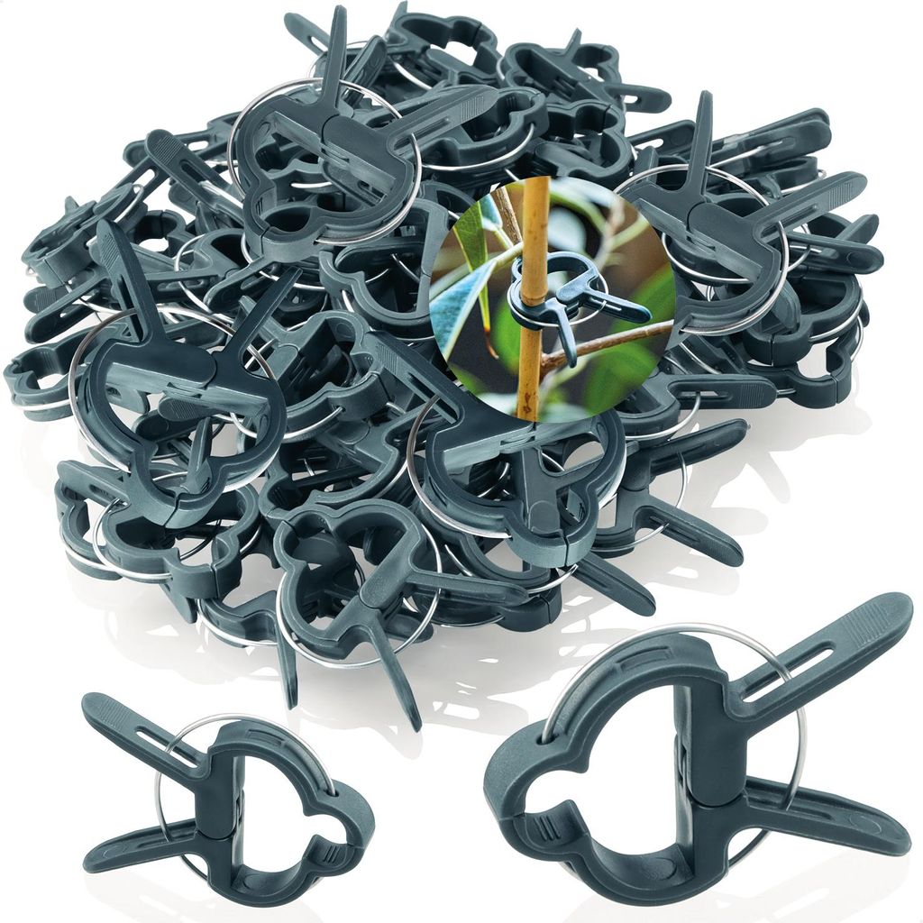 com-four® 60x Pflanzenklemmen - Rankhilfen zur Sicherung Produktbild 