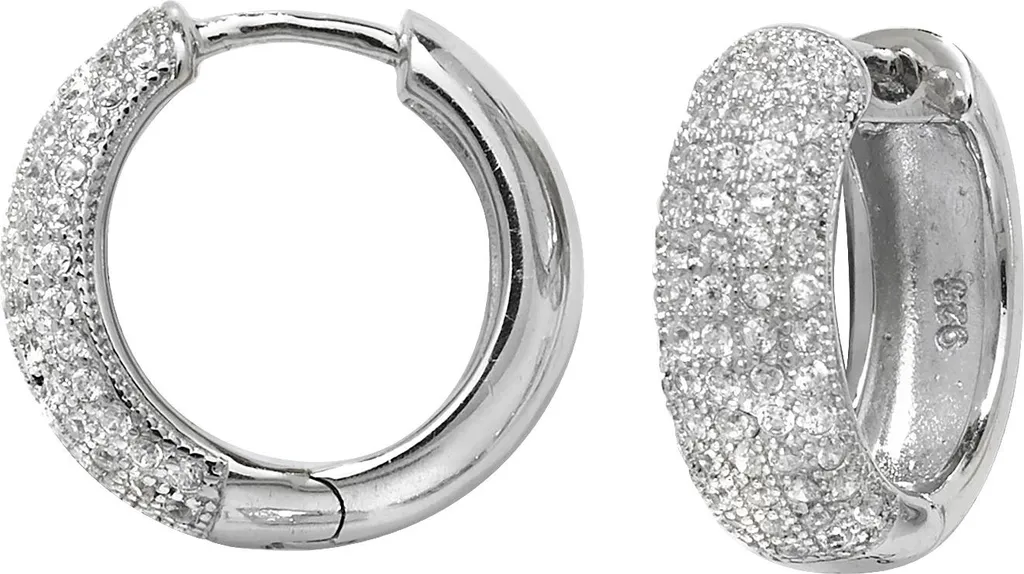 Bijou d'Oreilles Argent 925 et Zirconium pour Soirée et Mariage