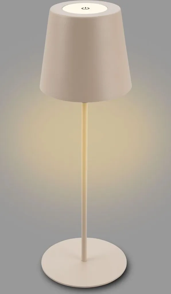 Lampada da tavolo Briloner a batteria, touch, regolabile in altezza, batteria ricaricabile sostituibile