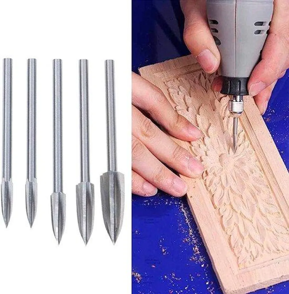 Outils de sculpture sur bois avec lames en acier carbone et manche en bois