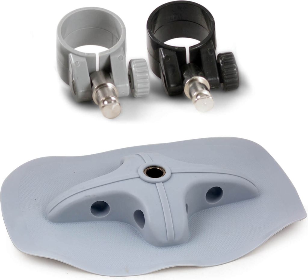 Ruderdolle für 35 mm Ruder, mit oder ohne Paddelhalter für Schlauchboote, Gummi Größe: Dolle Schwarz mit Halter