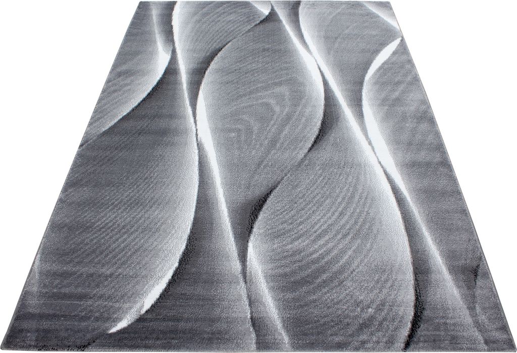 Parma Saty teppich kurzflor rechteckig 200x290cm schwarz